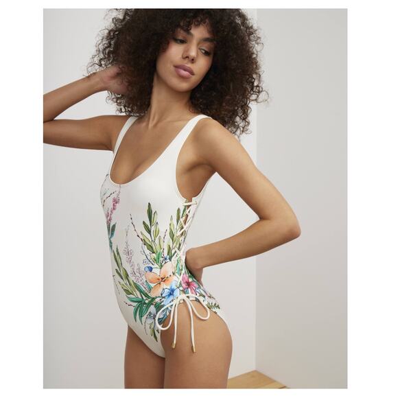 Vince Camuto Pacific Grove Lace-Up One-Piece 14 New with tags - Picture 2 of 4